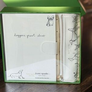 Kate Spade White Journal and Pen Case Set